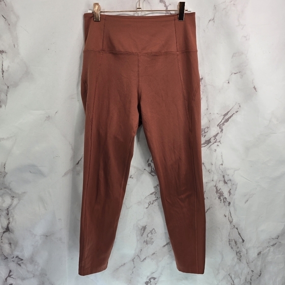 Girlfriend Collective Leggings Womens Medium Terracotta Clay Antler Crop 7/8 - Picture 1 of 11